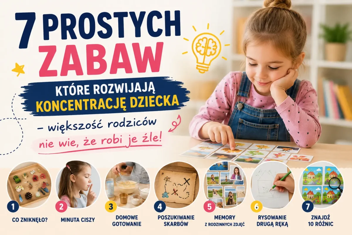 7 prostych zabaw, które rozwijają koncentrację dziecka - większość rodziców nie wie, że robi je źle